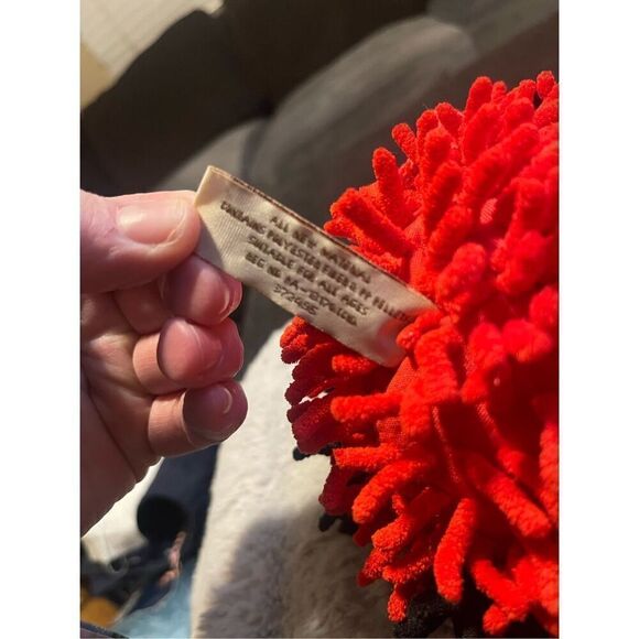 Burton Kids Red Black Polyester Ladybug Plush Mop Style Stuffed Animal Toy - Picture 11 of 14